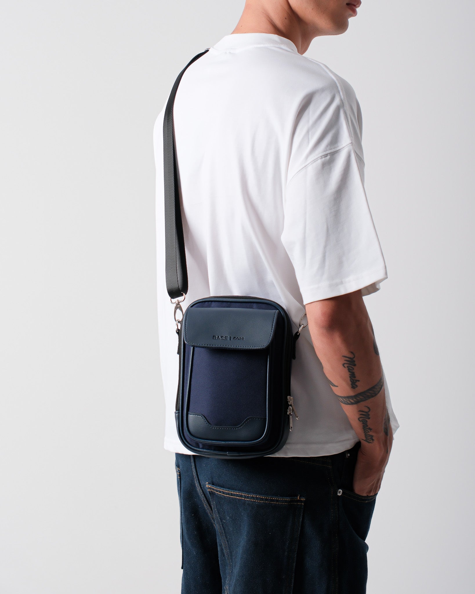 Monolith Vertical Crossbody - Navy