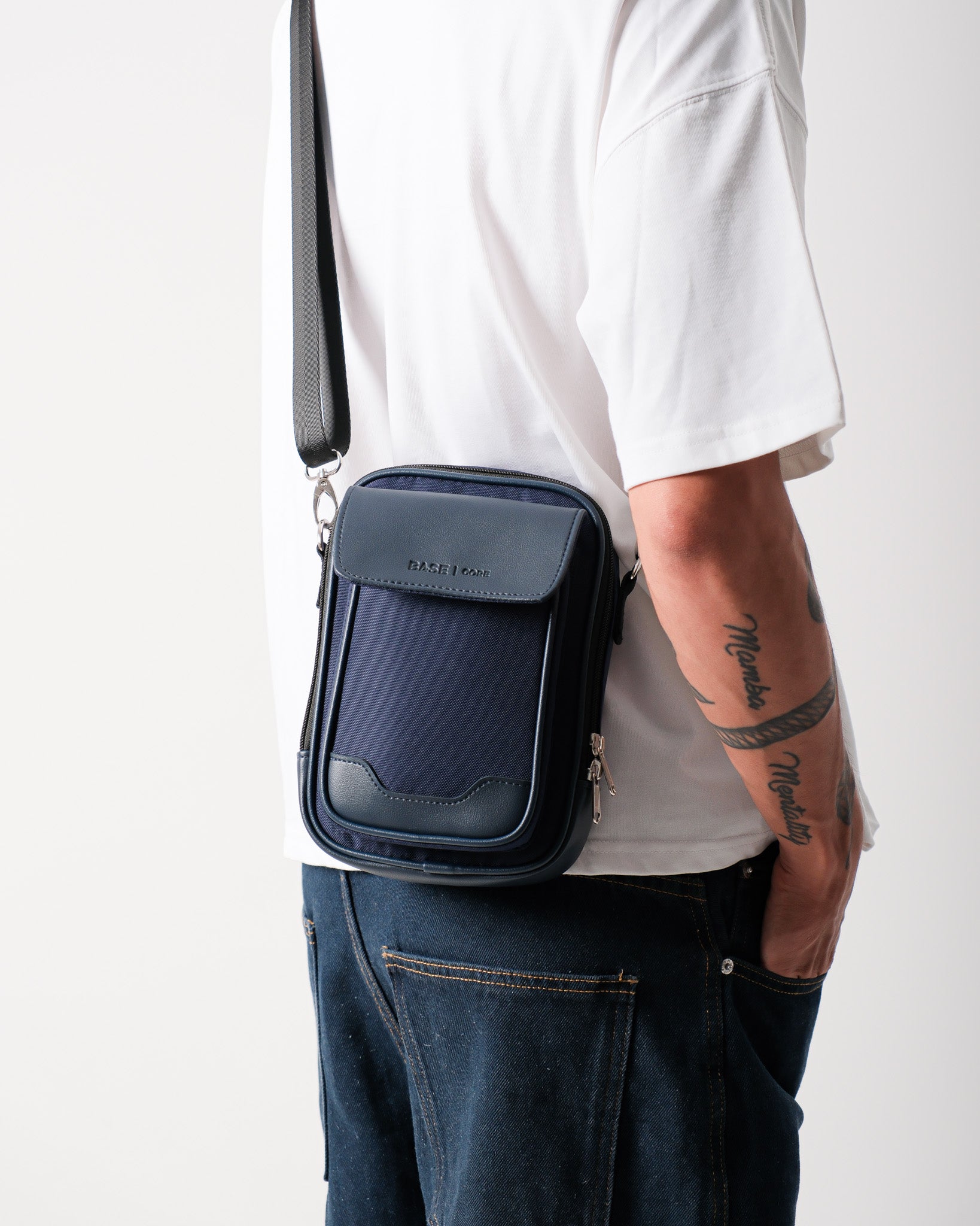 Monolith Vertical Crossbody - Navy