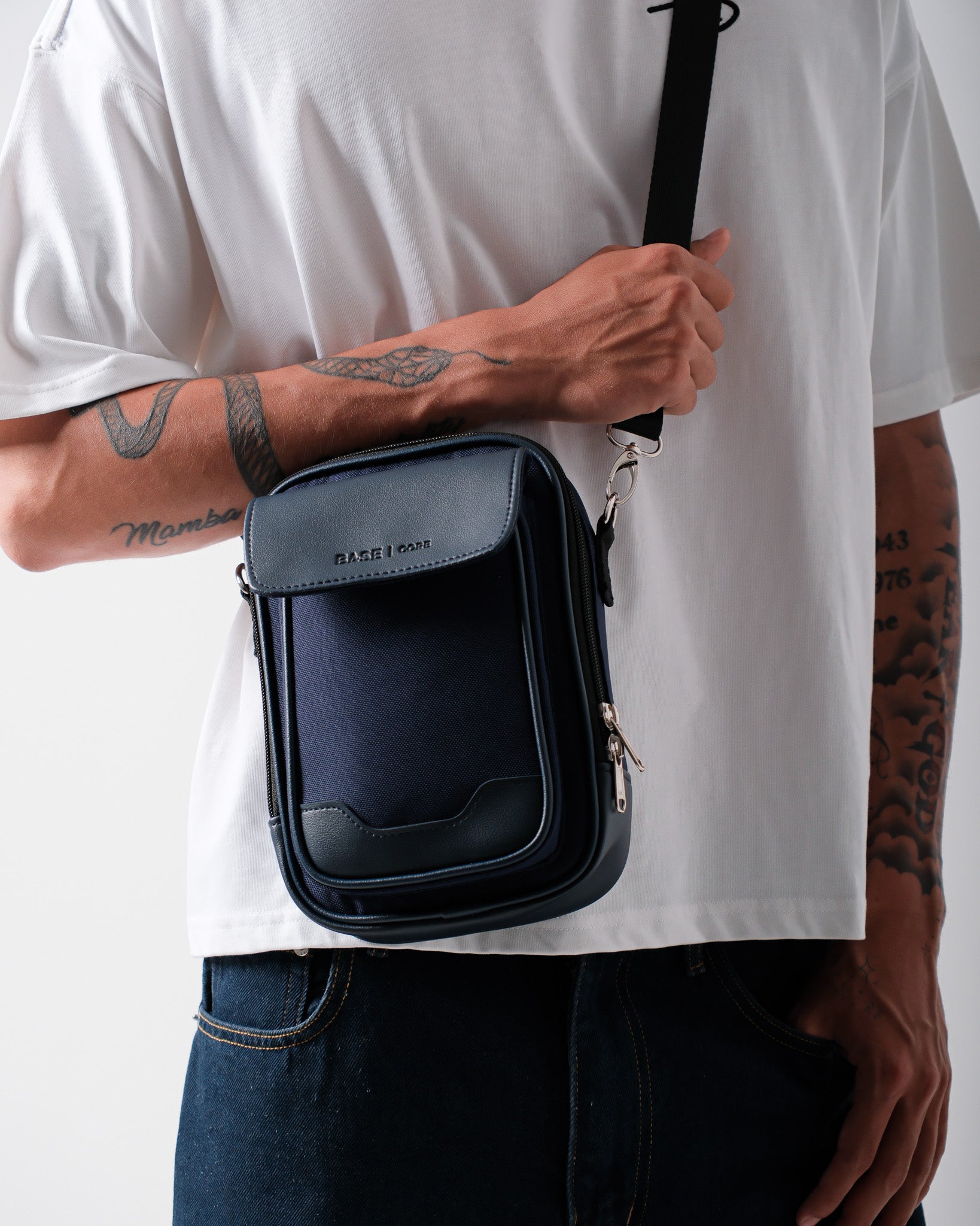 Monolith Vertical Crossbody - Navy