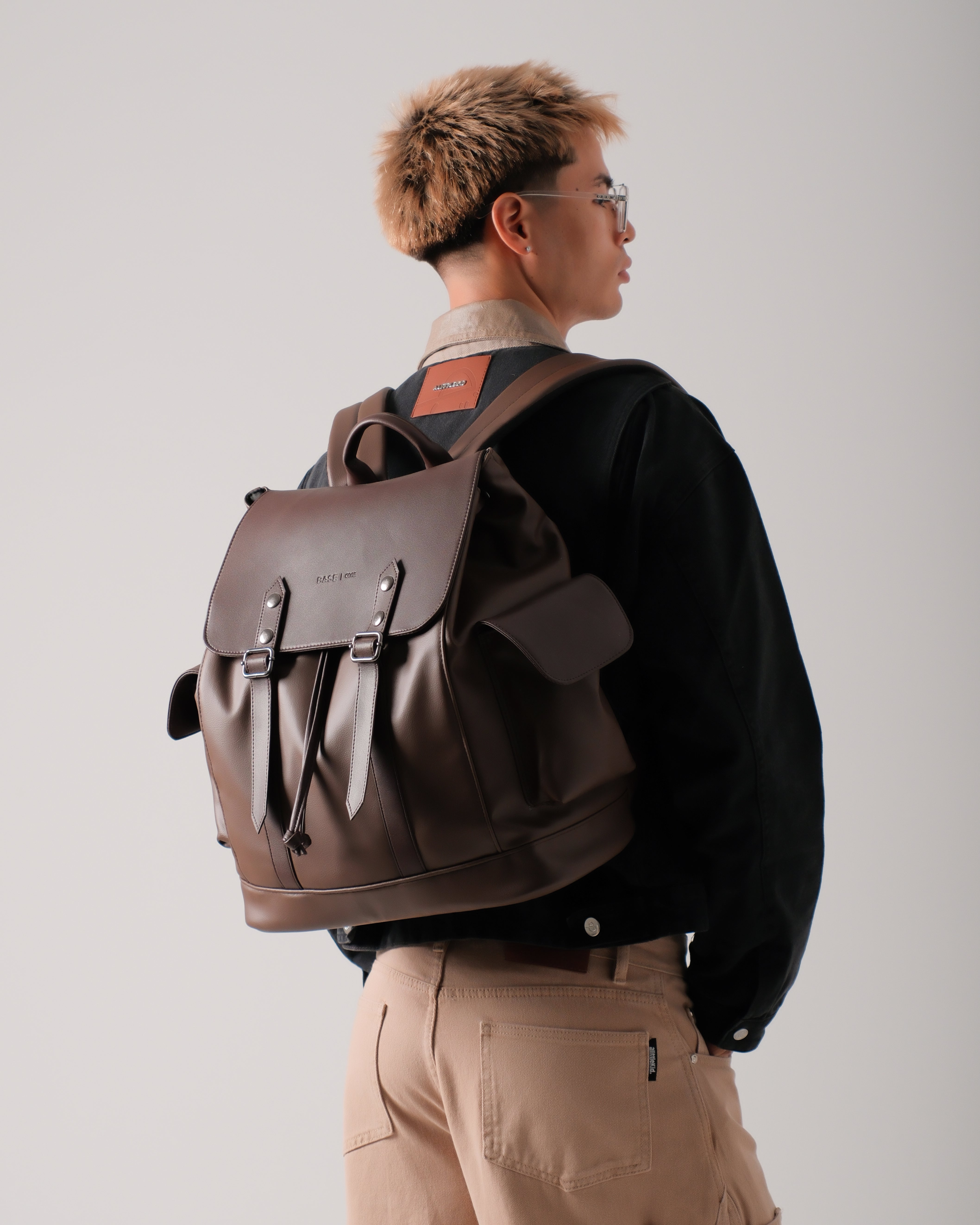 Heritage Leather Rucksack Large - Dark Brown